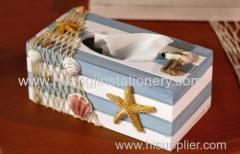 wood/ mediterranean style tissue box