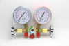 4 way manifold gauge/manometer/refrigerant gauge