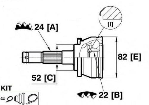 Wheel side CV Joint for NISSAN