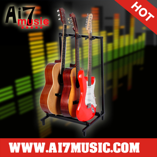 AI7MUSIC Display Guitar Stand for 3 electric guitars metal display guitar stand for electric guitar and classical guitar