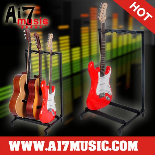 AI7MUSIC Display Guitar Stand for 3 electric guitars metal display guitar stand for electric guitar and classical guitar