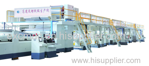 Paper corrugating board production line