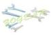 Dental lip Retractor Plastic Cheek Retractor Disposable Saliva Ejector Clear Blue