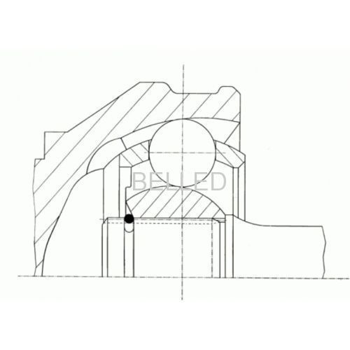 CV Joint with middle groove for MAZDA