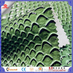 New shiny design artificial snake skin leather