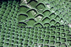 New shiny design artificial snake skin leather