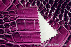 High quality glossy and embossed crocodile leather