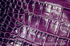 High quality glossy and embossed crocodile leather