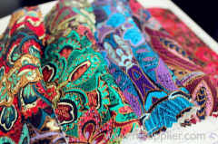 Colorful flower printed glossy leather for garment
