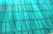 Sky blue embossing and glossy pvc leather