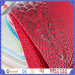 Red animal design bright shiny crocodile pvc fabric