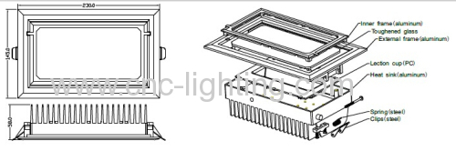 Unique design and special material SMD5730 Square LED Downlight (Swivel)