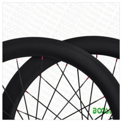 OEM factory tech 700C 60mm clincher Carbon road lighter bicycle wheelsets 23mm width