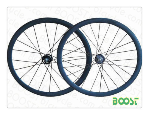 23mm wide U Shape 38mm Clincher carbon track wheels carbon fixed gear wheelset