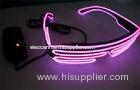 Pink Light Illuminated El Wire Sunglasses Festival Head - Wear With 2AAA Battery Pack