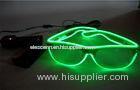 Neon Transparent Green Lighting El Wire Sunglasses / LED Light Up Sunglasses