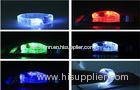 Mix Color PS PVC LED Glow Sound Activated Bracelets For Women Powered With Coin Battery CE ROHS