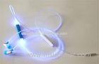 3.5mm Stereo Flashing Light LED Visible Earphone With Microphone / Mic