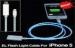 4 To 5.9 Feet EL LED Flowing Light Up USB Charging Cable For Iphone 6 / 6S / 5 / 5S