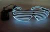 Shutter Shades White Color El Wire Sunglasses Controlled By 2 CR2032 Battery