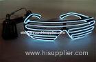 Shutter Shades White Color El Wire Sunglasses Controlled By 2 CR2032 Battery