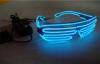 Plastic Shutter Frame Blue EL Wire Sunglasses For Dancing Party / EL Wire Glasses