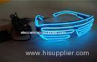 Plastic Shutter Frame Blue EL Wire Sunglasses For Dancing Party / EL Wire Glasses