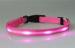 Comfortable Pink LED Flashing Pet Collar Safety Necklace / Light Up Collars For Dogs