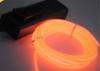 Fluorescent Orange Color EL Lighting Wire 0.9 , 1.2 , 1.5 , 2.0 , 2.3mm Diameter Round