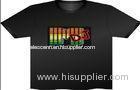 DJ Dance Electroluminescent Products Black T-Shirt With EL Equalizer PanelLighting