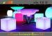Wireless Remote Control illuminated bar furniture , Waterproof LED round bar stool