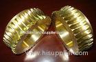 Durable Gold Brass Worm wheel / gear hobbing services and CNC Turning