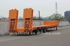 3 axles gooseneck low bed semi trailer with ramps