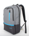 grey linen laptop backpack computer backpack