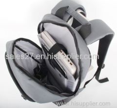 grey linen laptop backpack computer backpack