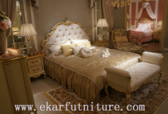 Wood bed bedroom sets neo classic style