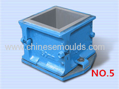 Cube cast iron concrete mould