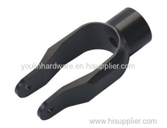 Black aluminium alloy suspension fork