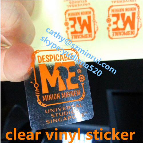 logo printing CMYK/Pantone color clear labels