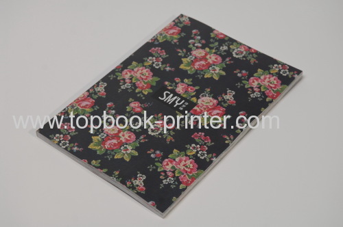 silver stamping cover section sewn softback or softcover book with parchment paper
