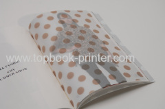 High-quality silver stamping cover section sewn softback or softcover book with parchment paper printing or binding