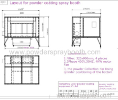 Powder Coated Steel Powder Coating Booth