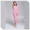 Apparel & Fashion Underwear & Nightwear Pajamas Printing Pattern women's Pajama Short Sleeves 95%bamboo 5%spandex