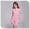 Apparel & Fashion Underwear & Nightwear Pajamas Water printing ladies bamboo fiber short sleeves shorts Summer