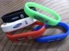 Green Silicone 32GB Wristband USB Flash Drive With Customized Logo Print