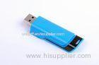 OEM Branded Blue Plastic Pushable 8GB USB Memory Stick , FCC ROSH CE