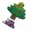 Customized Christmas Tree Rubber High Speed USB Flash Drive 2.0