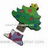 Customized Christmas Tree Rubber High Speed USB Flash Drive 2.0