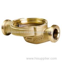 CNC brass water meter housing