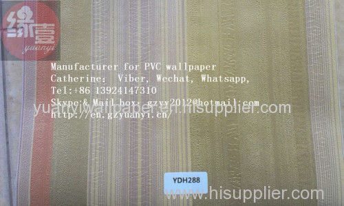 PVC wallpaper/Vinyl wallcovering/wallcovering/wallpaper/vinyl wallpaper/pvc wallcovering